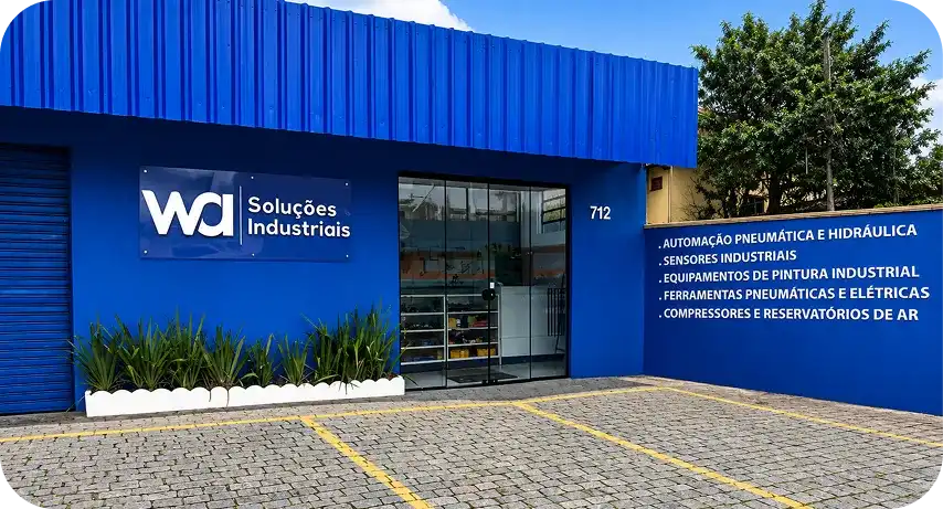 Fachada da loja WA Soluções Industriais